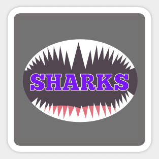 Sharks face mask Sticker